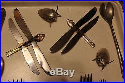 Silverplate flatware Vintage 300+pc crafts forks spoons knives lot