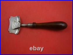 Silverplate with Wood Handle Plate Lifter Brite-Cut Design 7 3/4 Vintage Rare