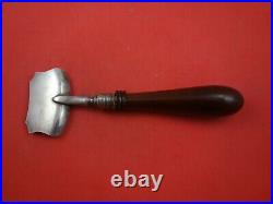 Silverplate with Wood Handle Plate Lifter Brite-Cut Design 7 3/4 Vintage Rare