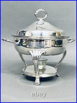Stunning Vintage Victorians Raimond Footed Casserole Dish Silver Plate WithCover