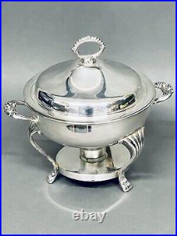 Stunning Vintage Victorians Raimond Footed Casserole Dish Silver Plate WithCover