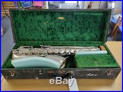 TO EDIT JW York Vintage Tenor Saxophone Satin Silver Plate (1930s Model)