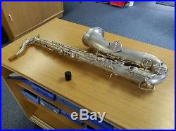 TO EDIT JW York Vintage Tenor Saxophone Satin Silver Plate (1930s Model)