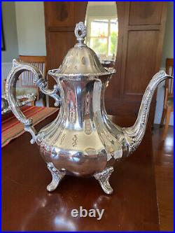 Towle Grand Duchess Vintage Silverplate 5 Pc Tea Coffee Set & Tray E. P6955 Oval