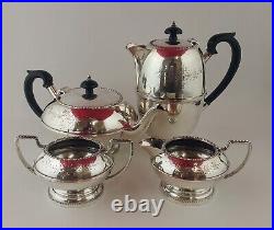 Traditional Vintage Silver Plated Teapot, Coffee Pot Milk Pot & Sugar Bowl 773