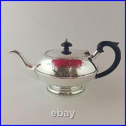 Traditional Vintage Silver Plated Teapot, Coffee Pot Milk Pot & Sugar Bowl 773