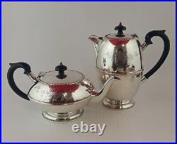 Traditional Vintage Silver Plated Teapot, Coffee Pot Milk Pot & Sugar Bowl 773