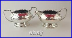 Traditional Vintage Silver Plated Teapot, Coffee Pot Milk Pot & Sugar Bowl 773