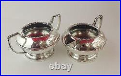 Traditional Vintage Silver Plated Teapot, Coffee Pot Milk Pot & Sugar Bowl 773