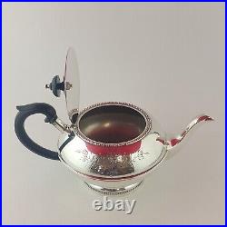 Traditional Vintage Silver Plated Teapot, Coffee Pot Milk Pot & Sugar Bowl 773