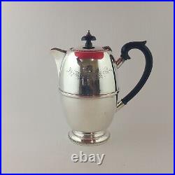 Traditional Vintage Silver Plated Teapot, Coffee Pot Milk Pot & Sugar Bowl 773