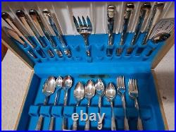 Tudor Plate By Oneida, Vintage Silverware, 60 Pieces Pre-owned, Original Box