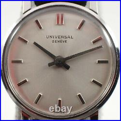 UNIVERSAL GENEVE Sunburst White Dial Ref. 742603/01 Cal. 42 Swiss Vintage Watch