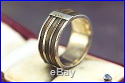 Unusual Antique English Silver Plated Genuine Grand Tour Elephant Hair Band Ring
