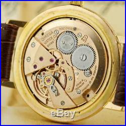 Unusual Original Omega Gold Plated Manual Wind Vintage Gents Watch Almost Mint
