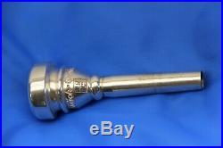 VERY RARE Vintage Rudy Muck Cushion Rim 19C Trumpet SILVER Plated Mouthpiece