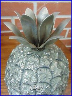 VINTAGE 1970s FRENCH SILVER PLATE RETRO PINEAPPLE ICE BUCKET by MICHEL DARTOIS