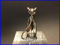 VINTAGE Art Deco CAT Form NAPIER 1oz Cocktail JIGGER SHOT CUP Silver Plate 1930s