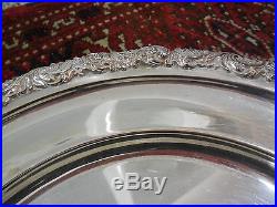 Vintage Beautiful Italian 1940 Silver Plate Argenteria Rio Round Tray 2 1/2 Lbs