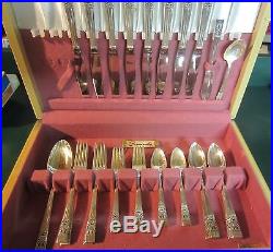 Vintage Community Flatware Set Coronation Silverplate With Chest / Box
