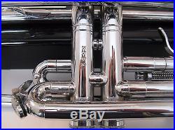 VINTAGE DEG Dynasty 2 valve Key G Bugle. 470 BORE Silver Plate DCI DCA Kanstul