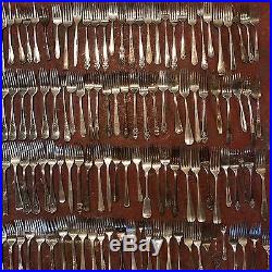 VINTAGE FORK SILVER PLATE FLATWARE LOT 209 pieces 20 lbs craft jewelry Q37