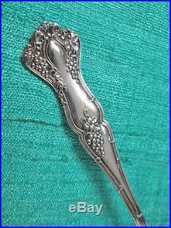 VINTAGE Grape Pierced Pea or Ice Serving Spoon Antique Silverplate Rogers 1904