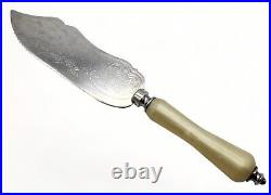 VINTAGE Hallmarked Silver Plate / Faux Pearl Handle Cake Knife