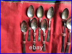 VINTAGE Lot Of 43 SILVER EXTRA PLATE Flatware By WM Rogers MFG CO With Container