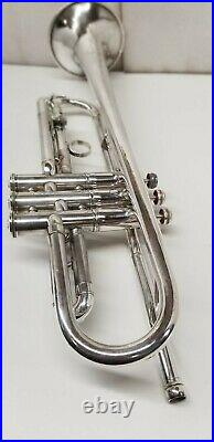 VINTAGE MADE IN ELKHART Bb TRUMPET SILVER PLATED FINISH