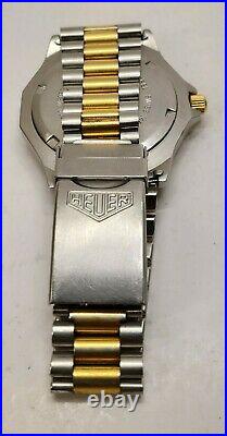 VINTAGE Men's Tag Heuer 3000 2-tone 18K Gold plate & SS watch Silver Dial