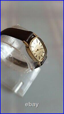 VINTAGE OMEGA GENEVE HAND WINDING 18k GOLD PLATED LADIES WATCH