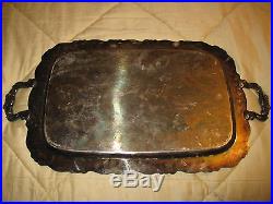 VINTAGE ONEIDA SILVER PLATED BUTLER SERVING TRAY 24 X 13 Large