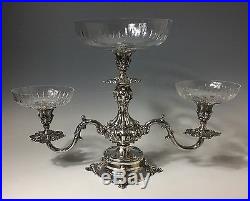 VINTAGE REED AND BARTON 165 SILVERPLATE EPERGNE Tazza Centerpiece Candelabra