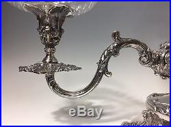VINTAGE REED AND BARTON 165 SILVERPLATE EPERGNE Tazza Centerpiece Candelabra