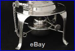 Vintage Silver Plate Repousse Embossed English Tilting Tea Pot Tipping Tea Pot