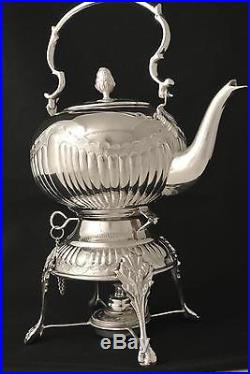 Vintage Silver Plate Tippin Tea Pot Tilting Tea Pot Half Fluted Design