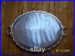 Vintage Silver Plate Very Large Tray
