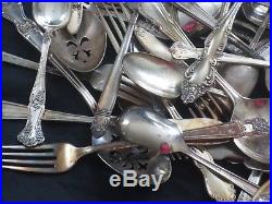 VINTAGE SILVERPLATE FLATWARE LOT 17 LBS CRAFT spoons forks NO DINNER KNIVES