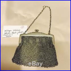 VINTAGE STERLING SILVER LOT OF 4 MESH PURSES Great Condition