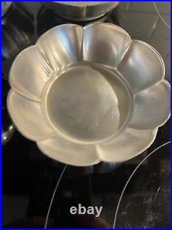 VINTAGE Set Of 4 REED & BARTON SCALLOPED SILVER PLATE CANDY/NUT BOWLS 6551S