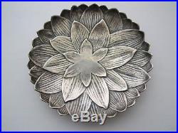 VINTAGE TIFFANY & CO 2522S STERLING SILVER LOTUS PLATE DISH 6 184.3gr NICE