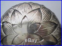 VINTAGE TIFFANY & CO 2522S STERLING SILVER LOTUS PLATE DISH 6 184.3gr NICE