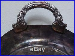 VINTAGE heavy ornate REED & BARTON SILVER PLATED SERVING TRAY PLATTER