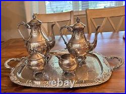 VIntage Silver on Copper Tea Set