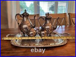 VIntage Silver on Copper Tea Set