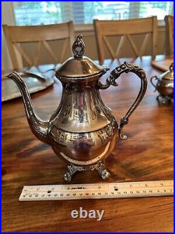 VIntage Silver on Copper Tea Set