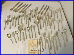 VTG 1847 Rogers Bros 57 pc Silverplated Flatware Set