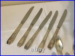 VTG 1847 Rogers Bros 57 pc Silverplated Flatware Set