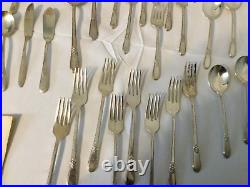 VTG 1847 Rogers Bros 57 pc Silverplated Flatware Set